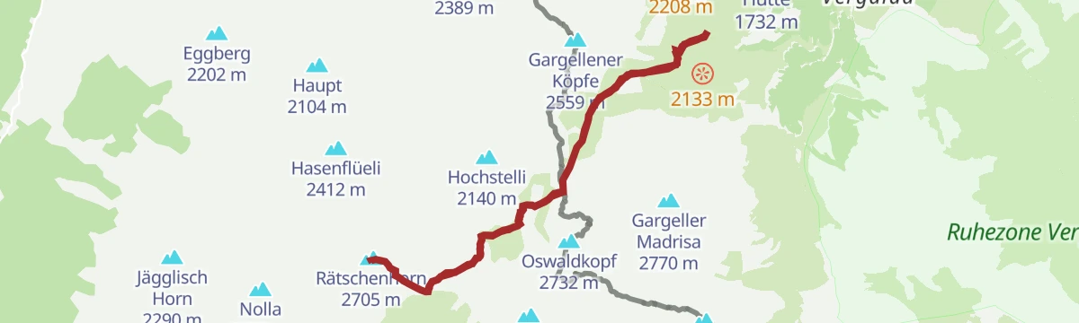 Route map: Rätschenfluh - Panoramagipfel der Extraklasse